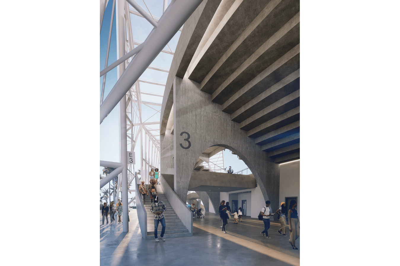 Arena Circulation Space. © StudioMAAC, +Unboxed