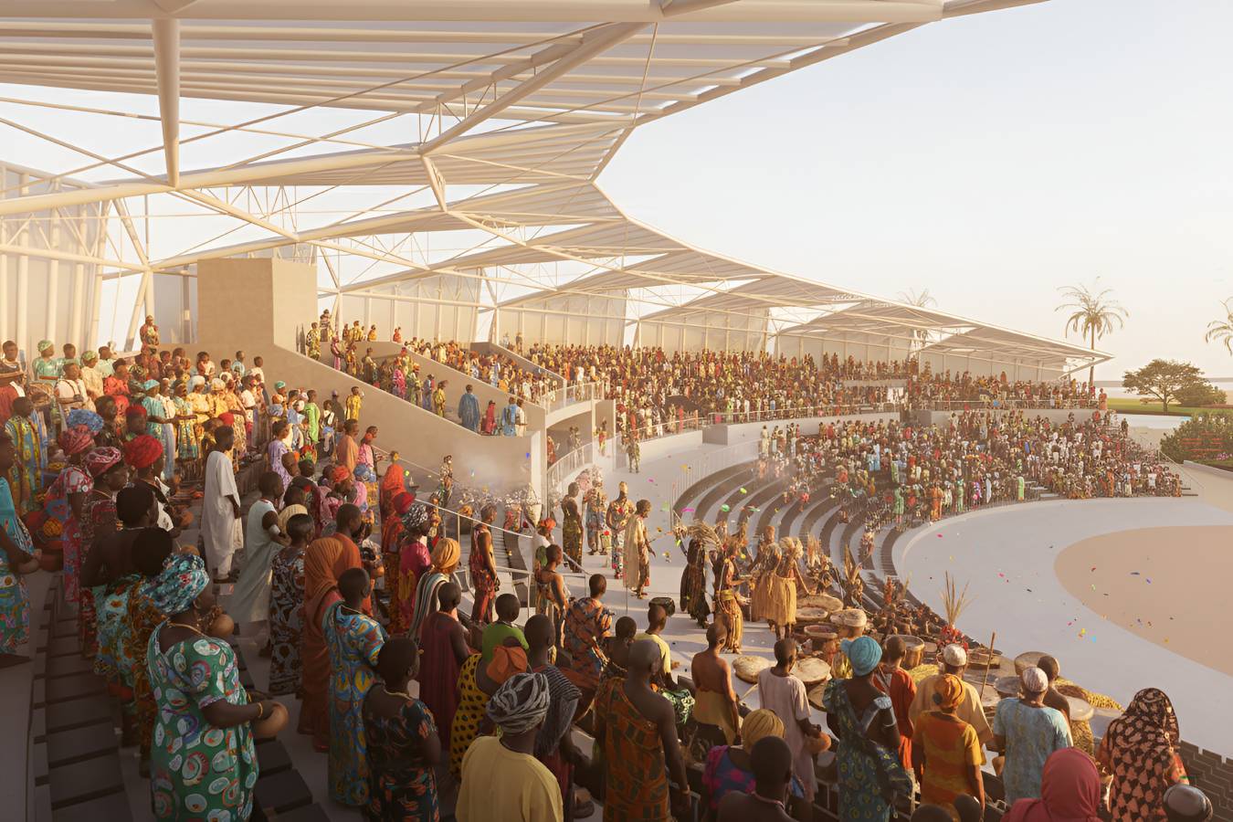 Arena Internal View Showing Scene And Stands During A Performance. © StudioMAAC, IA Edited